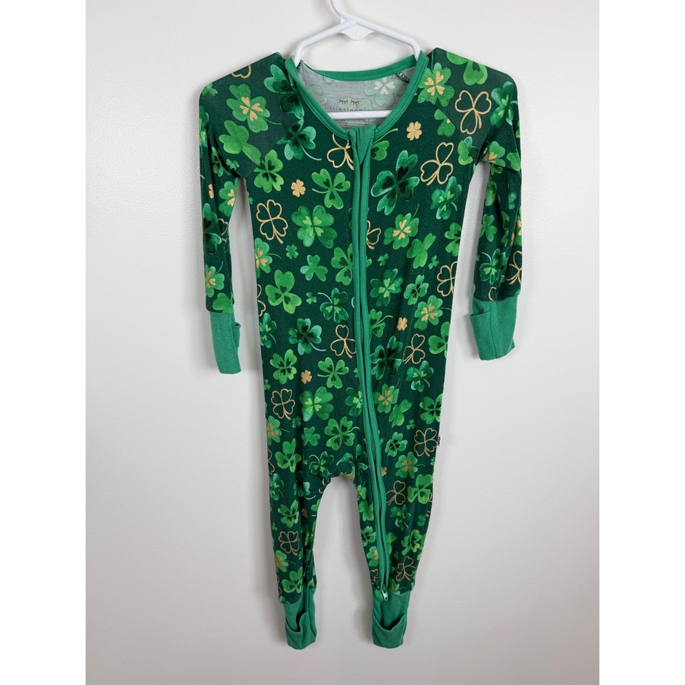 Little Sleepies Green Clover Zippy 12-18 Months